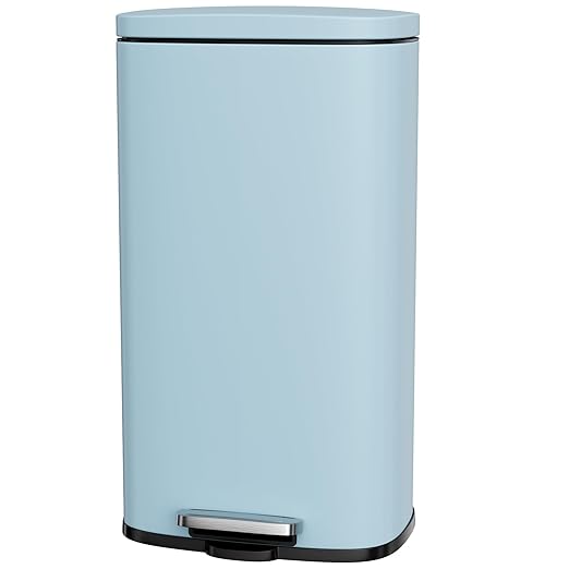 AthLike Trash Can, Stainless Steel Kitchen Garbage Can, Step Waste Bin by AthLikeforEveryone