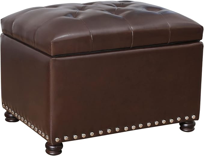 24'' Leather Storage Ottoman Rectangular Foot Rest Stool by DecentHomefocusoneveryonessmallfamilySimplefurnitureSophisticatedlifestyleYourspaceplannerknowyoubetterbecausemoreprofessional
