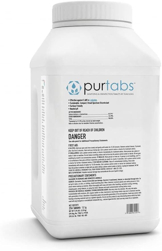 13.1G Sporicidal NaDCC Tablet Disinfectant by PurTabs