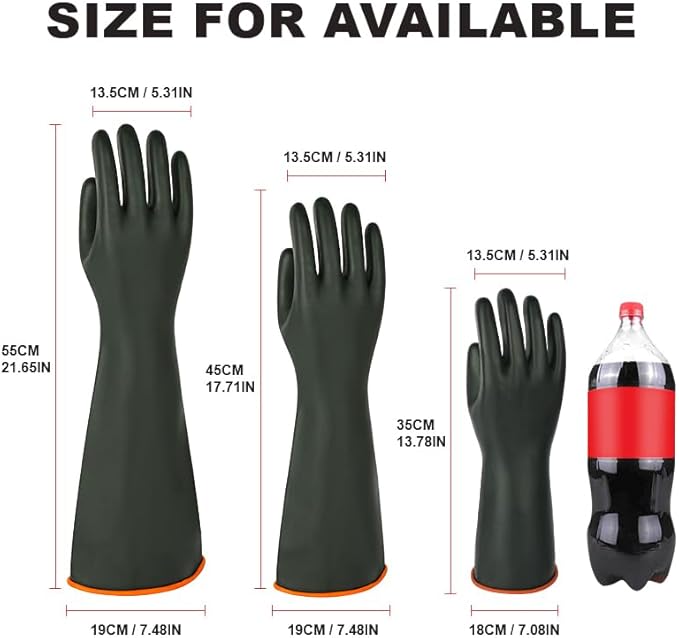 Heavy Latex Chemical Resistant Gloves - Image 2