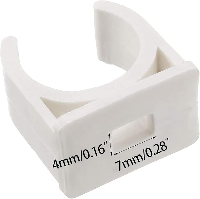 BVO 100 Pcs U-Shaped PVC Water 25mm Pipe Clamps, Suitable - Image 4