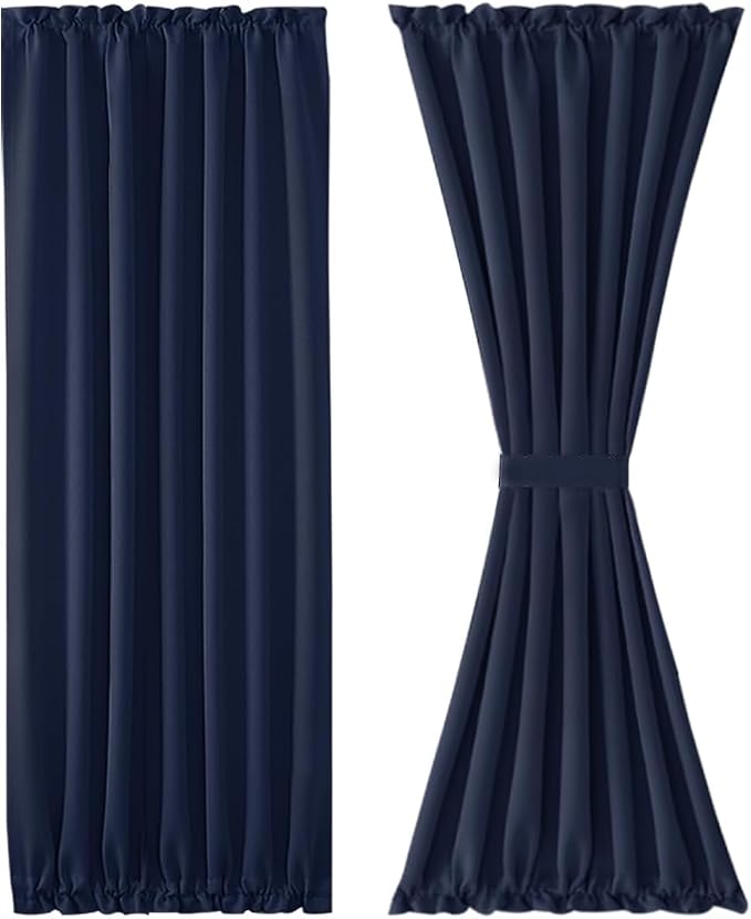DWCN French Door Curtains – Rod Pocket Thermal Blackout Curtain - Image 6