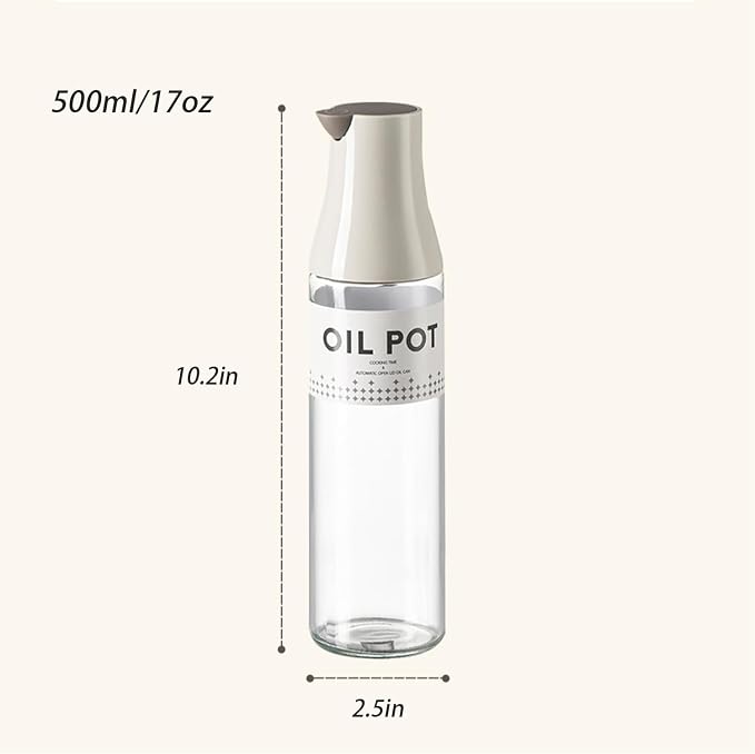 2 Pack Oil Dispenser for Kitchen, Auto Flip Non-Drip Design, Leak Proof - Image 6