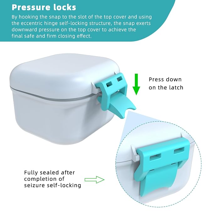 ARGOMAX Leak Proof Denture Bath Cup, Portable Soaking Denture Box, Denture Bath - Image 5