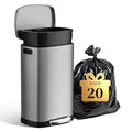 13 Gallon Trash Can with Lid, 50L Fingerprint Proof Stainless Steel Kitchen by trashcan