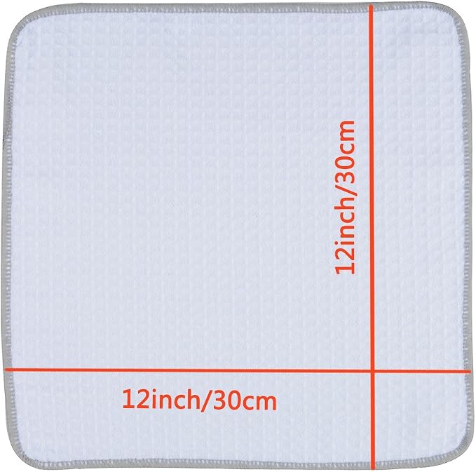 KinHwa Microfiber Dish Cloths Thick Waffle Weave Kitchen Dish Rags Ultra - Image 2