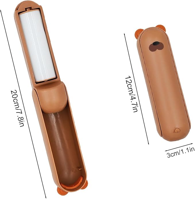 Travel Lint Roller Mini, Cute Bear Resuable Lint Rollers - Image 3