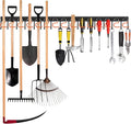 51'' All Metal Garden Tool Organizer Adjustable Garage Tool Organizer Wall by TVKB-FB