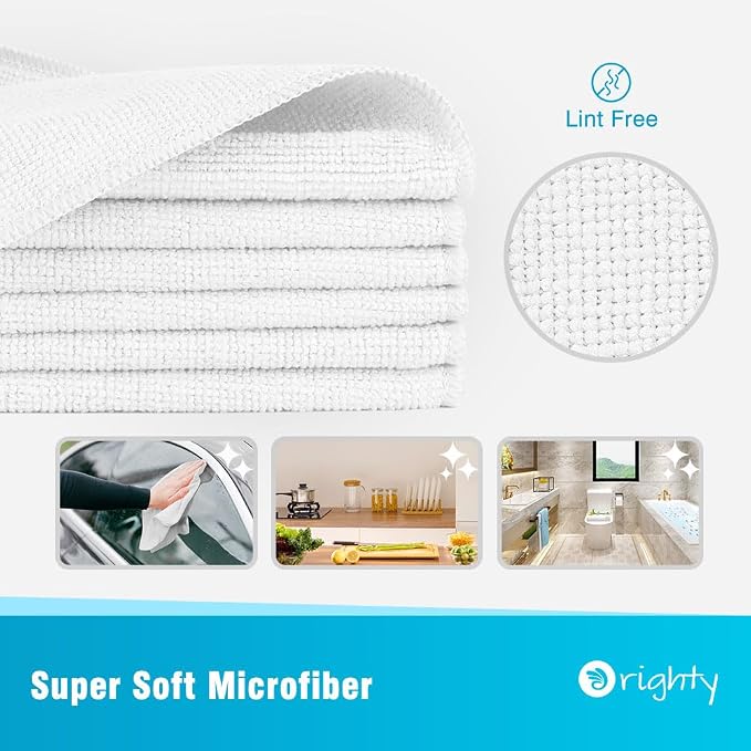 Orighty Microfiber Cleaning Cloth, 12 Pack Microfiber Towels - Image 2