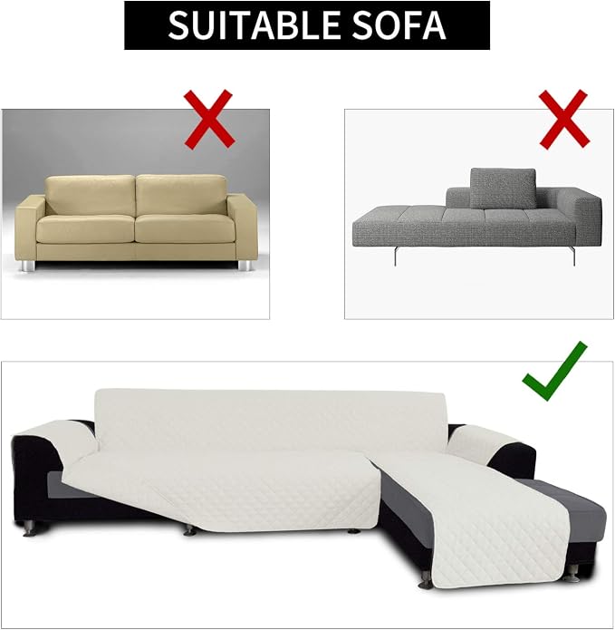 Easy-Going Sofa Slipcover L Shape Sofa Cover Sectional Couch Cover Chaise Cover - Image 3