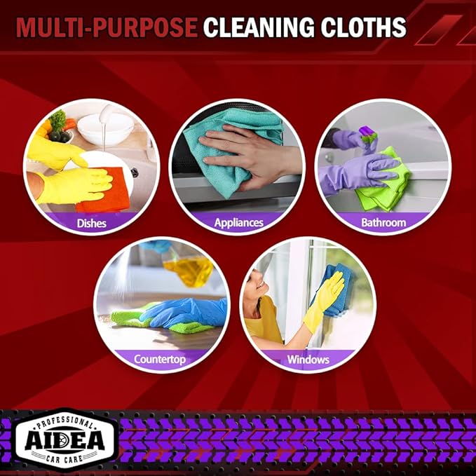 AIDEA Microfiber Cleaning Cloth 20PK, Microfiber Towels - Image 7