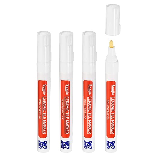 PATIKIL Grout Pen, 4 Pack White Tile Marker Waterproof Grout Sealer Pen Tile by PATIKIL