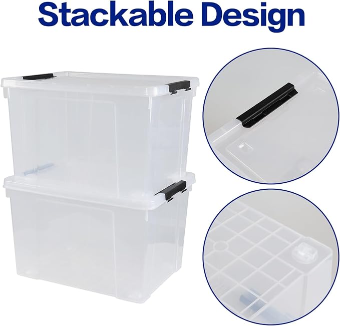 50 L Large Plastic Storage Bins - Image 3