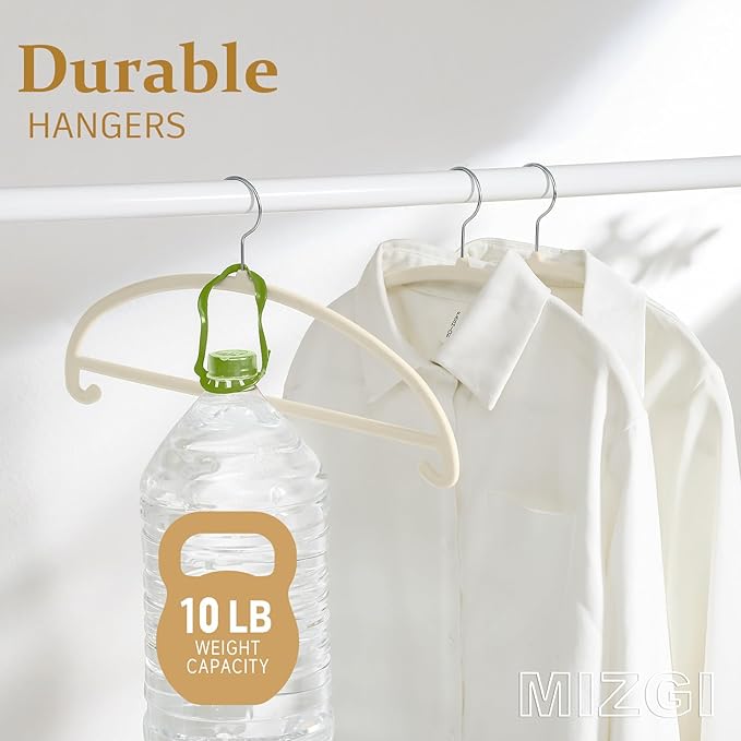 MIZGI 50 Pack Ivory Velvet Hangers - Image 5