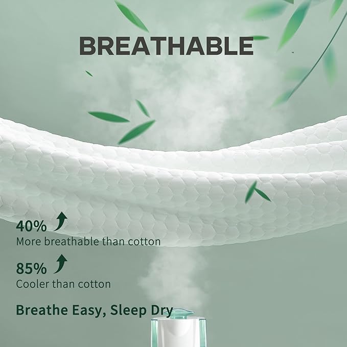 OhGeni 100% Waterproof Mattress Protector, Queen Size Mattress Pad, Fits 6"-20" - Image 6