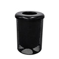 COATEDOUTDOORFURNITURE RFT-P-BLK Heavy Duty Round Trash Receptacle by CoatedOutdoorFurniture