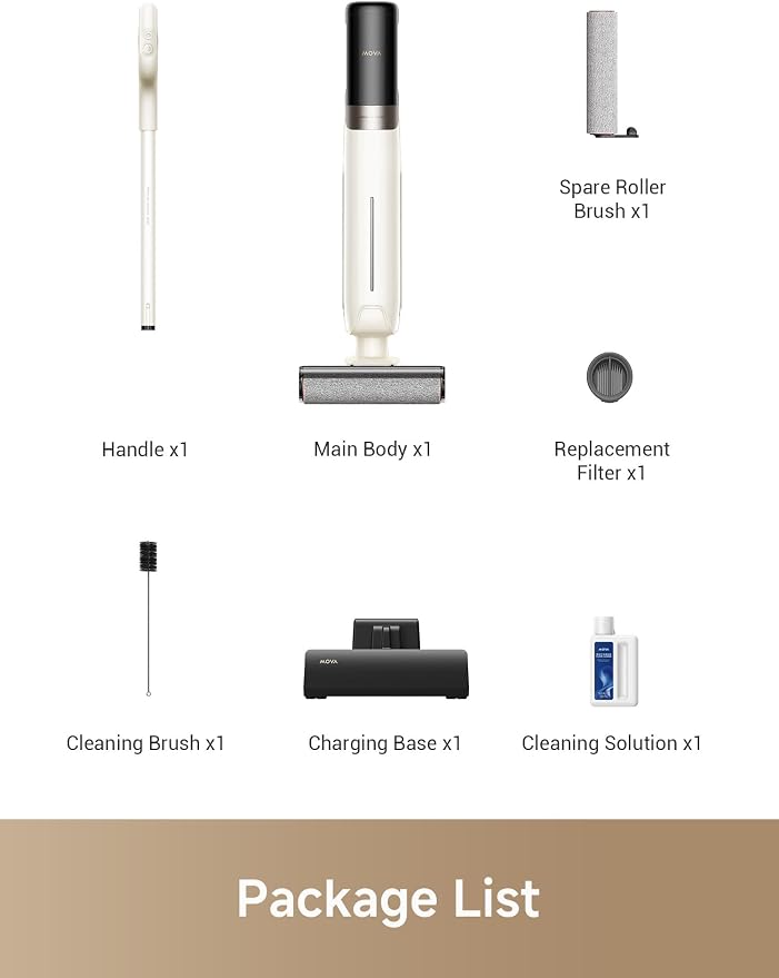 Mova K30 Wet Dry Vacuum Cleaner, 180° Lie-Flat Reach Smart Vacuum Mop, 140°F - Image 10