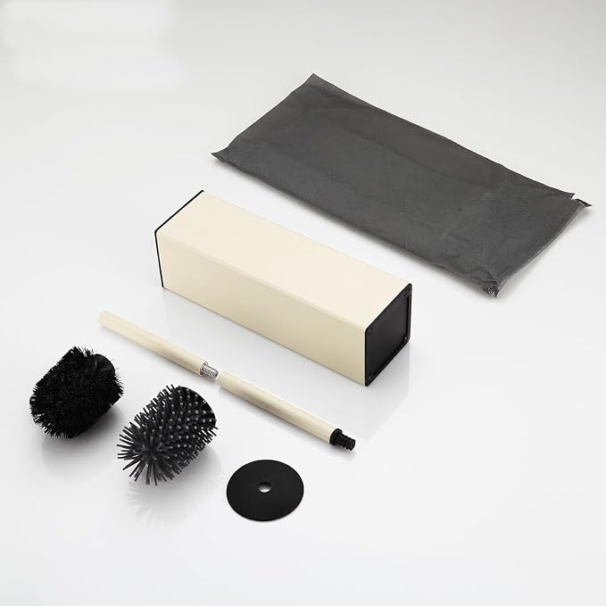 BVL Toilet Brush and Holder Set White Freestanding - Image 7