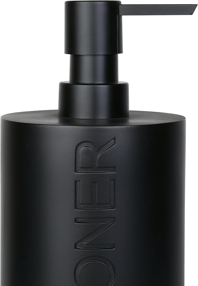 Matte Black Conditioner Dispenser Luxurious Refillable Pump Bottle - Image 7