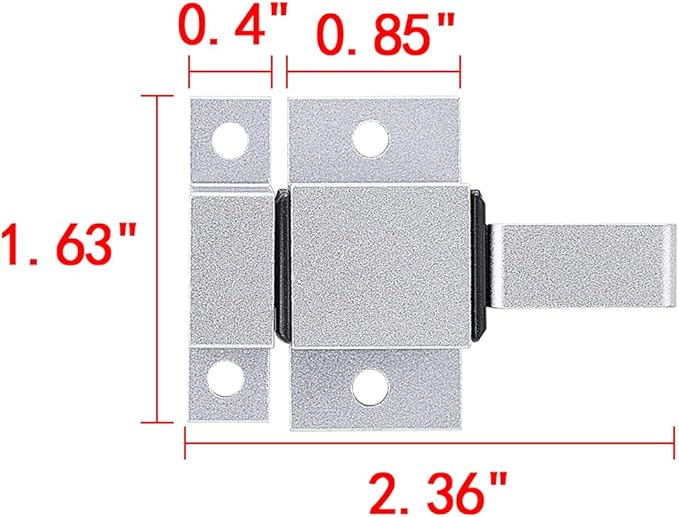 2 Packs Self-Closing Gate Latches, Aluminum Alloy Security Latch - Image 2