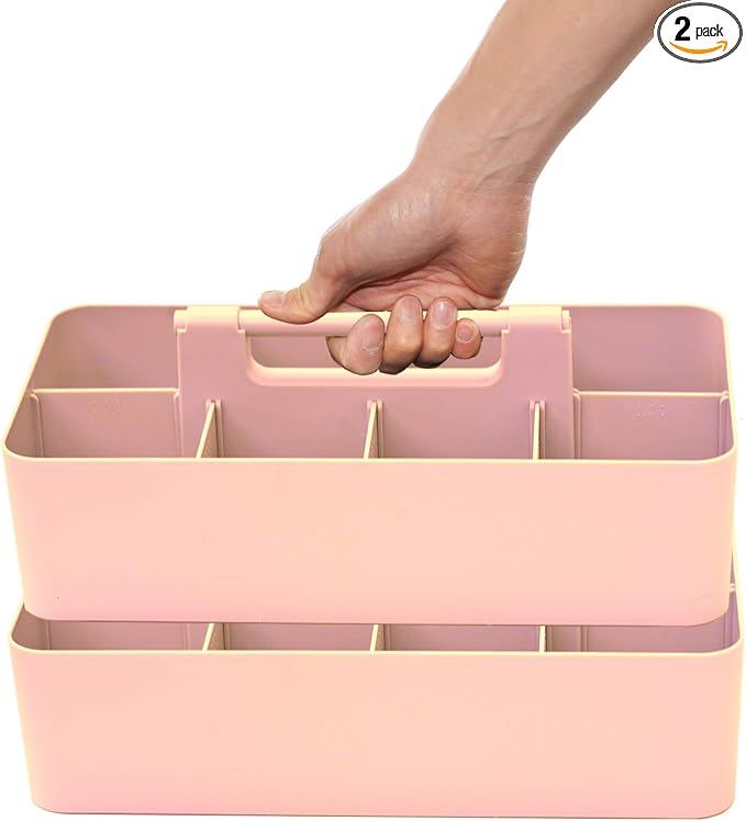 2 PACK - Portable DIY 8 Dividers Durable Plastic Organizer Tote Tool Home by EnjoyOrganizer