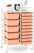 GOFLAME 15-Drawer Rolling Storage Cart, Utility Cart by GOFLAME