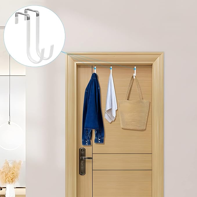 FYY Over the Door Hooks, 6 Pack Door Hangers Hooks - Image 6