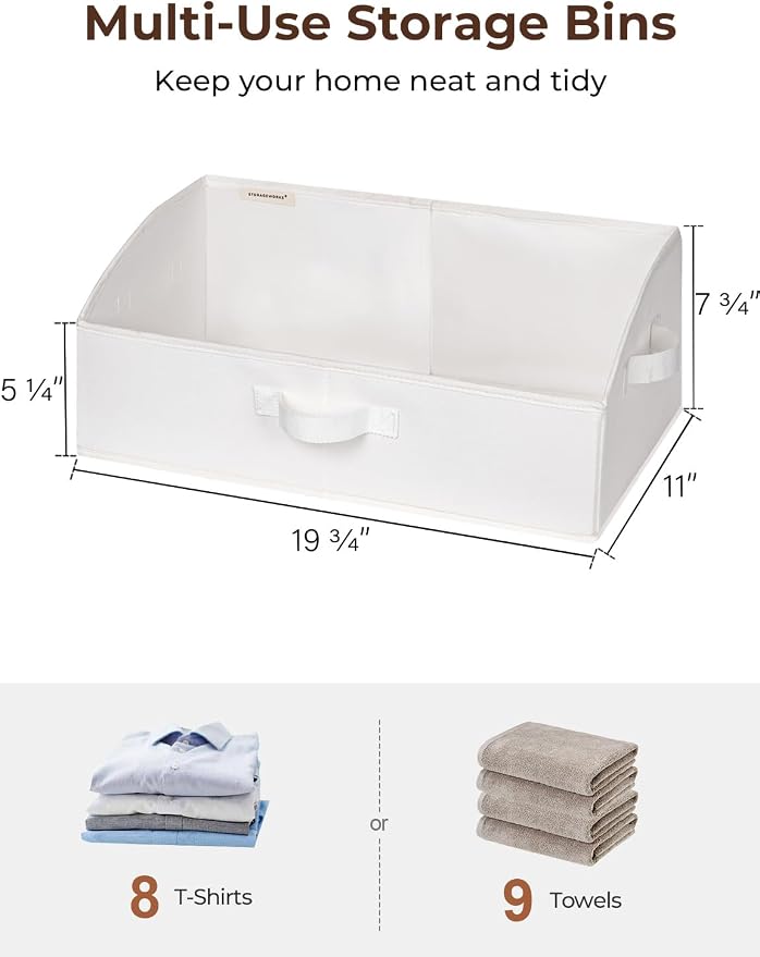StorageWorks Closet Storage Bins, Trapezoid Organizer Box - Image 2