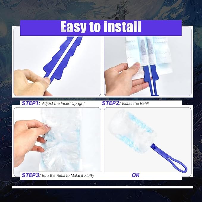 Duster Refills Compatible with Swiffer Duster, Heavy Duty Multi Surface Duster - Image 3