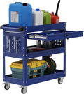 3 Tier Heavy Duty Tool Cart, Mechanic Metal Rolling Tool Carts Work Cart by Maemttes