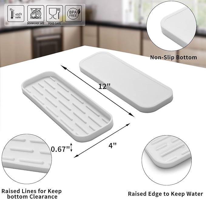 Silicone Kitchen Sink Organizer Tray - Image 2