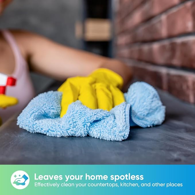 HOMEXCEL Blue Microfiber Cleaning Cloth, 12 Pack Premium Microfiber Towels - Image 3
