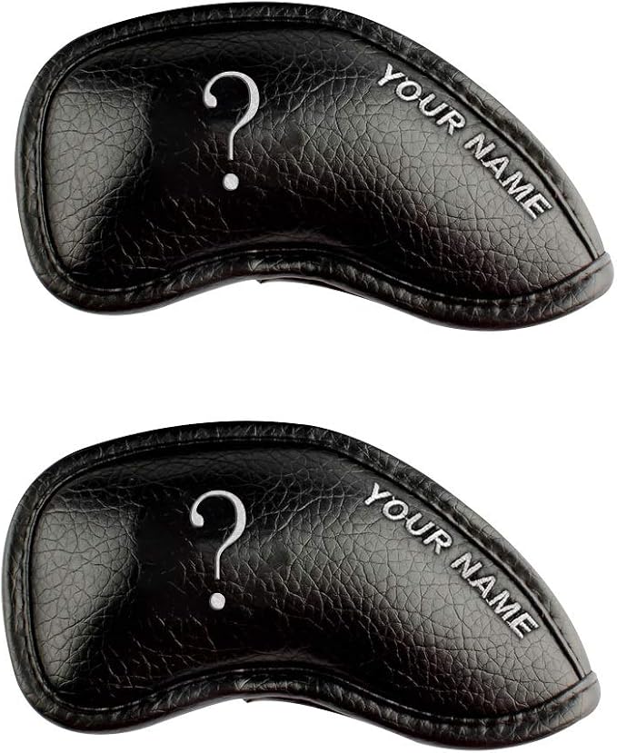 CRAFTSMAN GOLF 12pcs or 1pc Thick Synthetic Leather Golf Iron Head Covers Set by CRAFTSMANGOLF