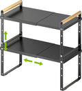 DOLALIKE Expandable kitchen Countertop Organizer, Stackable Cabinet Shelf by DOLALIKE
