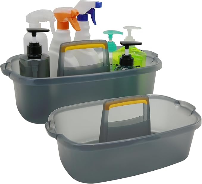 Cleaning Caddy Organizer with Handle, Storage Basket/Totes Portable by Goderewild