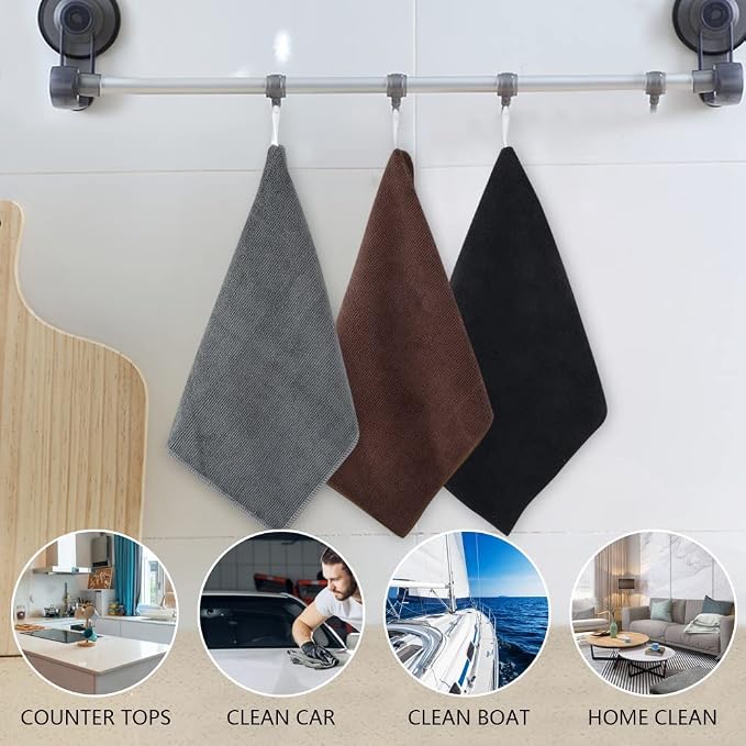 KinHwa Microfiber Dish Cloths for Washing Dishes Ultra Absorbent Dish Rags Fast - Image 8