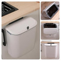 2.4 Gallon Kitchen Compost Bin Hanging Small Trash Can by LYNLOO