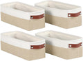 Univivi 4PC Long Narrow Storage Baskets, Small Fabric Storage Bins by Univivi