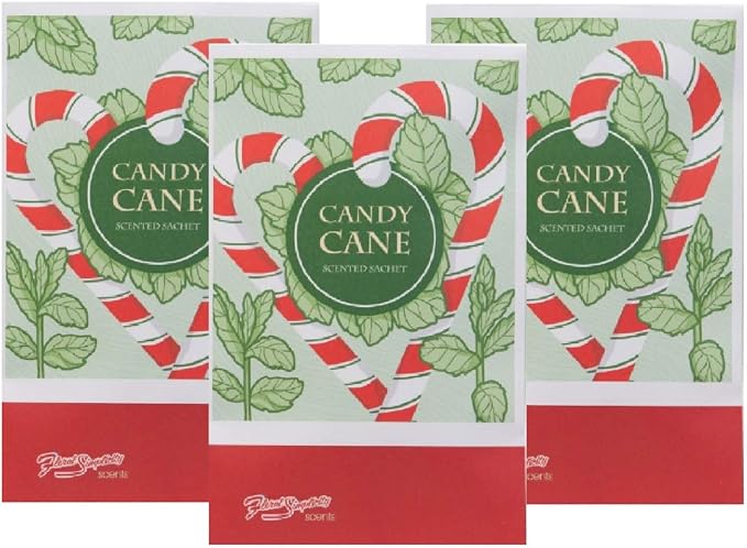 Floral Simplicity Candy Cane Scented Sachets Pack of 3, Fall & Winter by FloralSimplicity