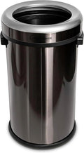 65 Liter / 17 Gallon Open Top Trash Can, Elegant Black Finish by SIMPLI-MAGIC