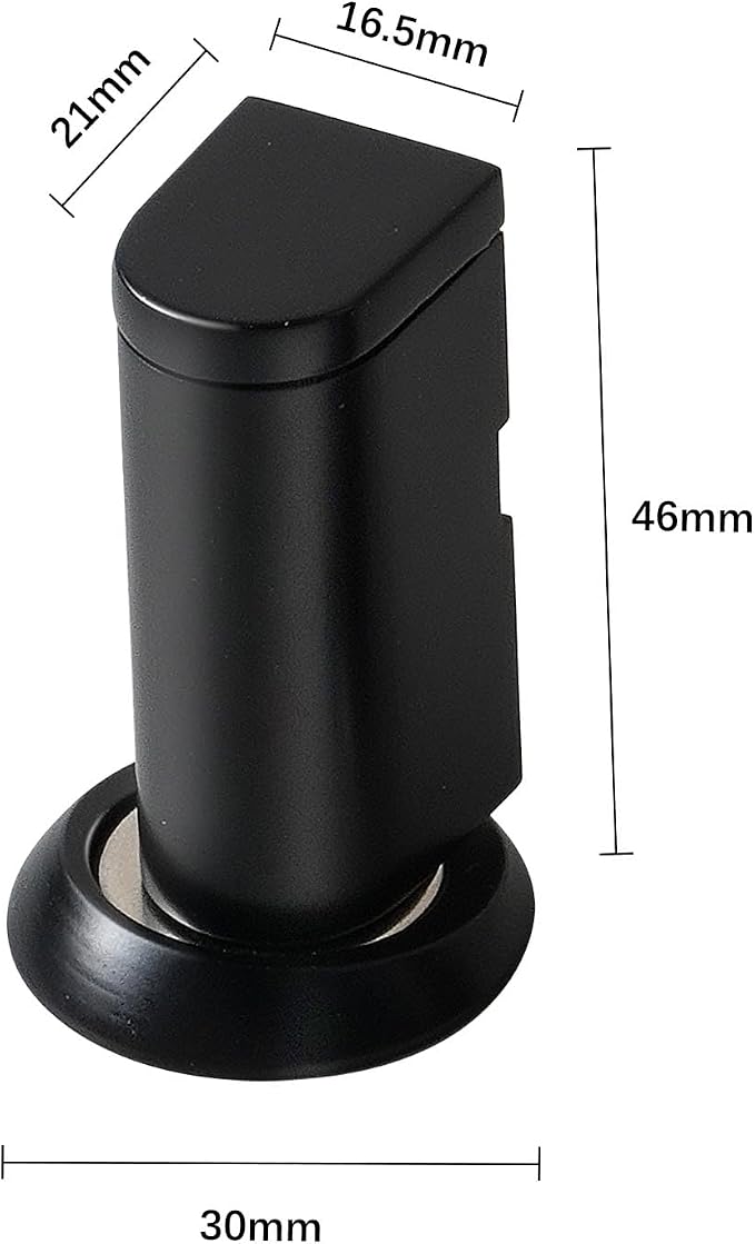Windproof Magnetic Door Stoppers, 0-0.78" Stroke Mechanical Doorstop, No-Hole - Image 2
