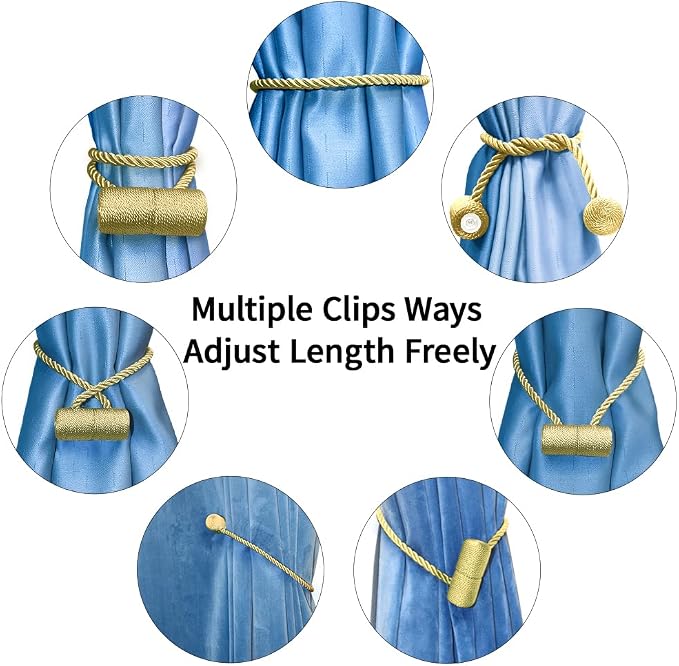 18 Inch Strong Magnetic Curtain Tiebacks, Curtain Holdbacks Modern Upgrade - Image 2