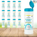 12 Pack Surface Cleaning Wipes by JuniperCLEAN