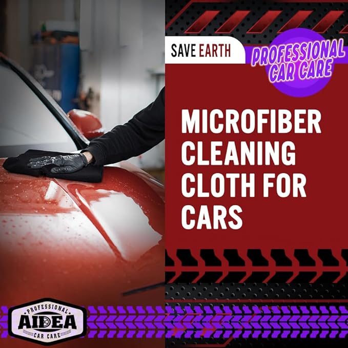 AIDEA Microfiber Cleaning Cloth Black 150PK, Microfiber Towels - Image 4