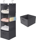 MAX Houser 4-Shelf Hanging Closet Organizer, Space Saver, Cloth Hanging Shelves by MAXHouser