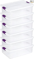 Sterilite 6-Pack 32 Quart ClearView Latch Box, Stackable Organizer Bins by Sterilite