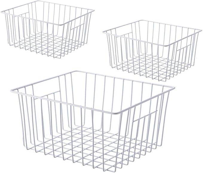 Upright Freezer Organizer Bins， Freezer Baskets by Unknown