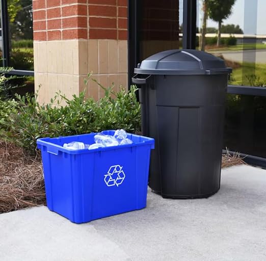 14 Gallon Blue Indoor or Outdoor Recycling Bin Stackable Made in The USA from - Image 4