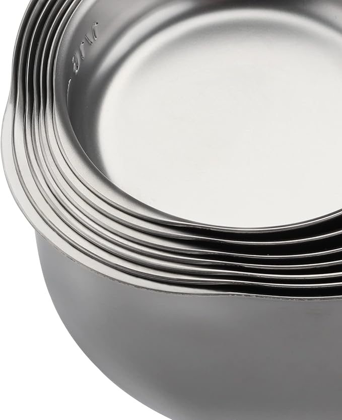 Stainless Steel Measuring Cups Set of 7 Stackable Heavy Duty Measuring Cups - Image 4