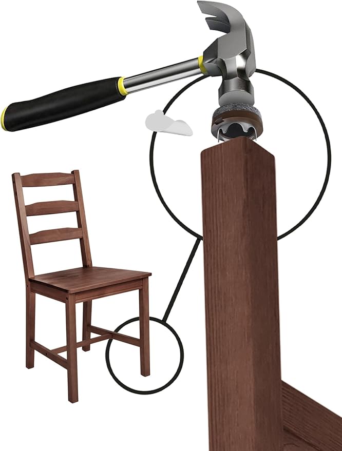 GorillaFelt CB257 Chair Leg Floor Protectors/Felt Glides Tap On Felt Furniture - Image 7